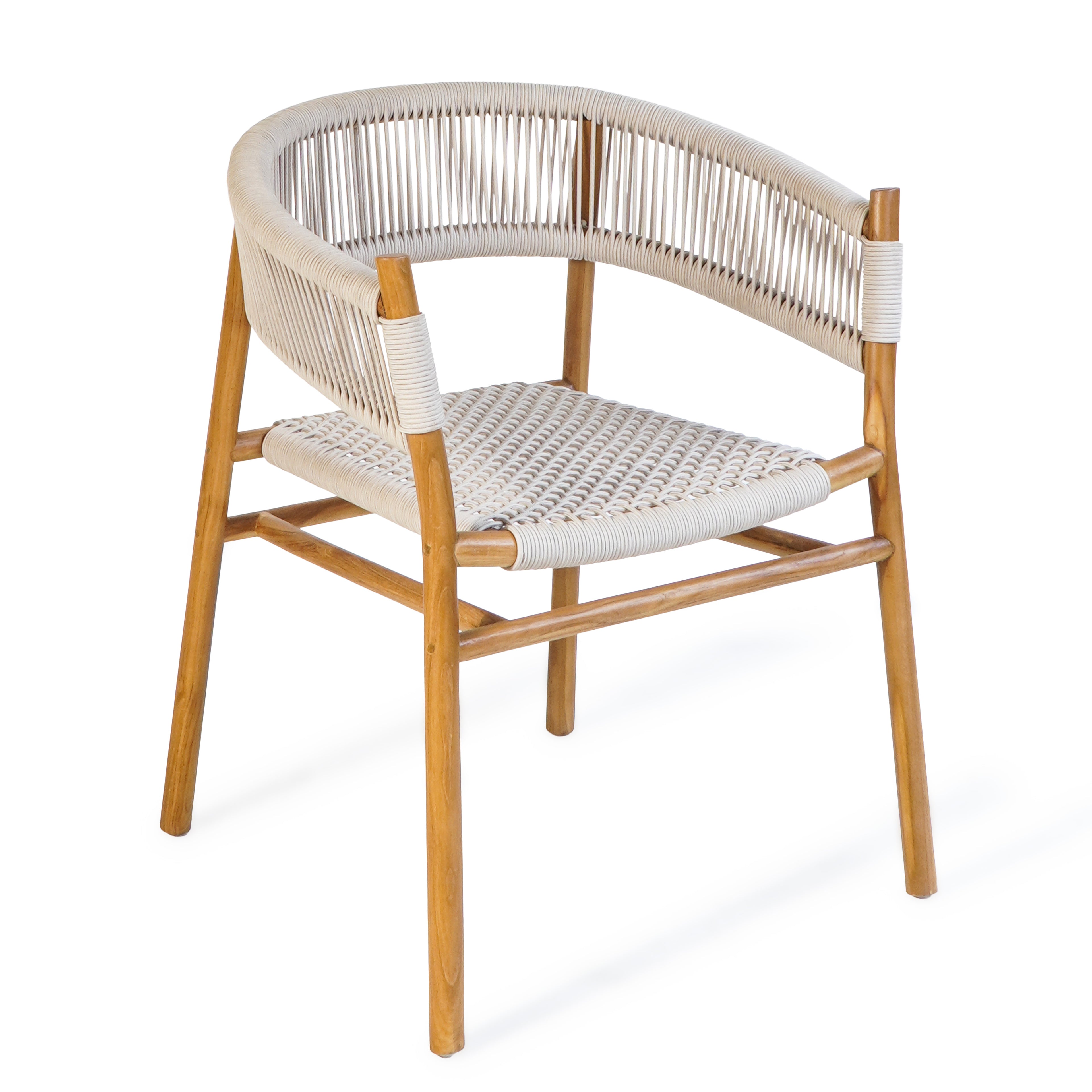 Dubai Modern Luxury Home Furniture - Handcrafted Teakwood Dining Chair. Coastal luxury furniture for Dubai luxury homes, villas and hotels.