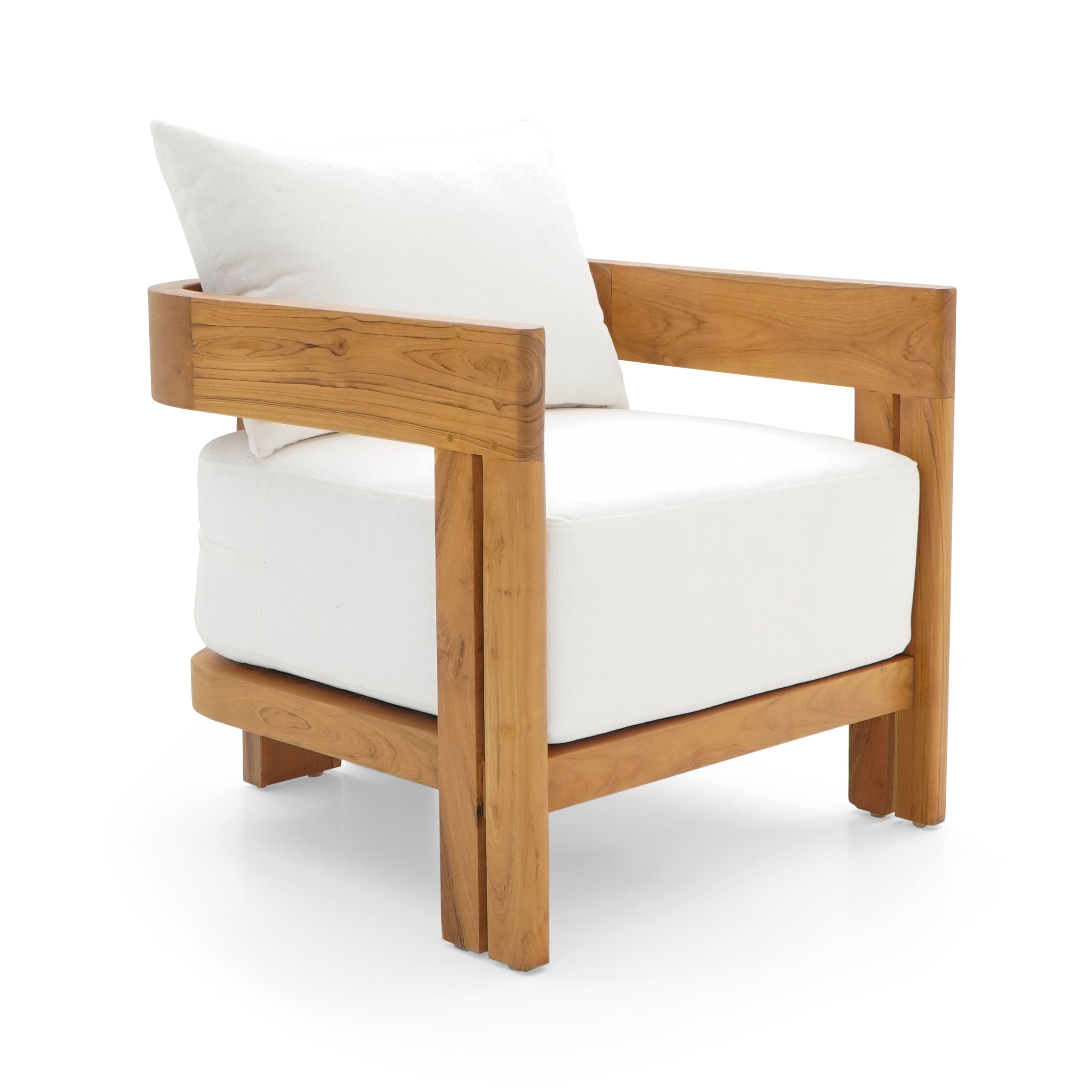 Dubai Coastal Furniture - Solid Handcrafted Teakwood occasional chair. Coastal luxury furniture for Dubai luxury homes, villas and hotels.