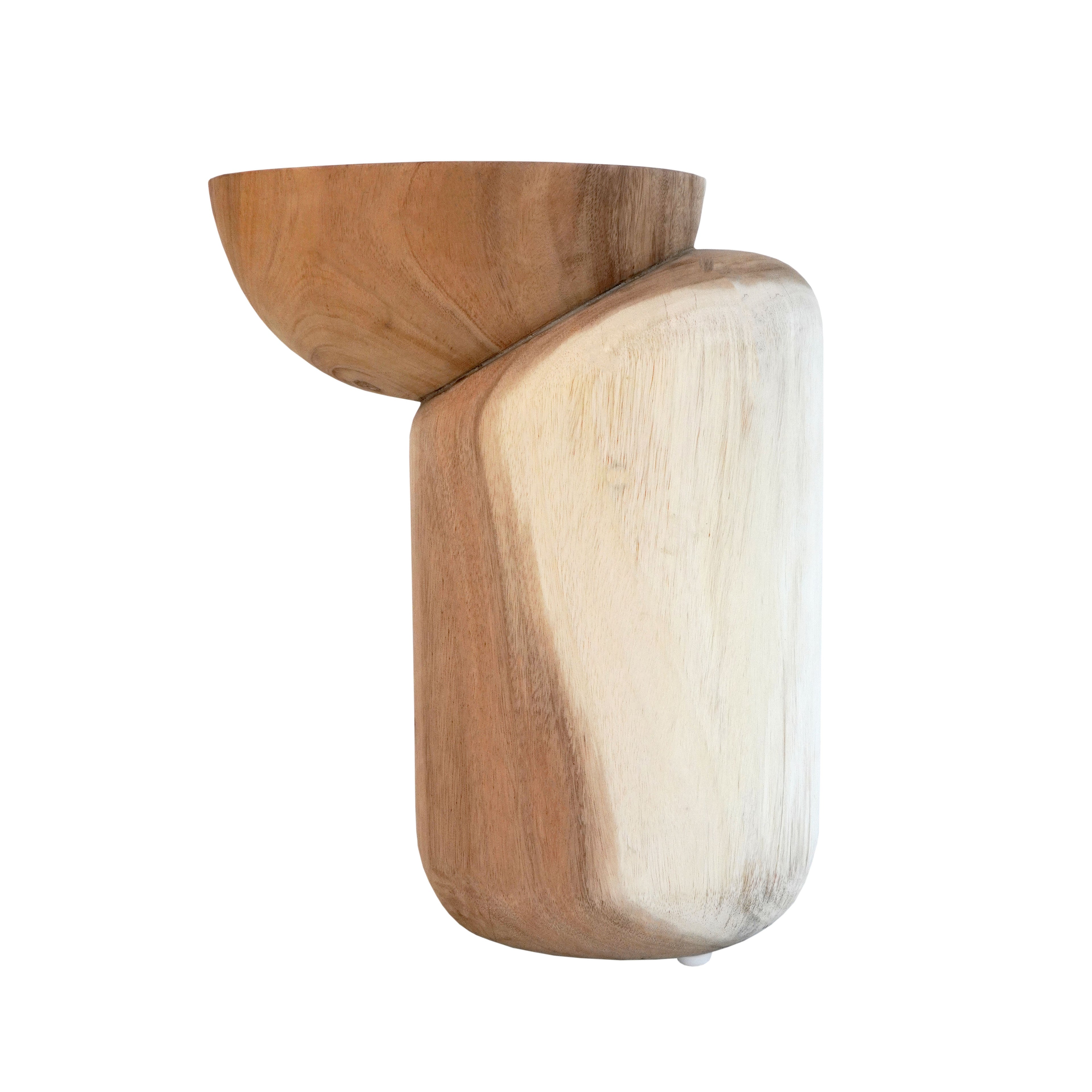 Handcrafted Solid Suar wood side table, designed for your Dubai Living Space. Inspired by Bondi Beach.