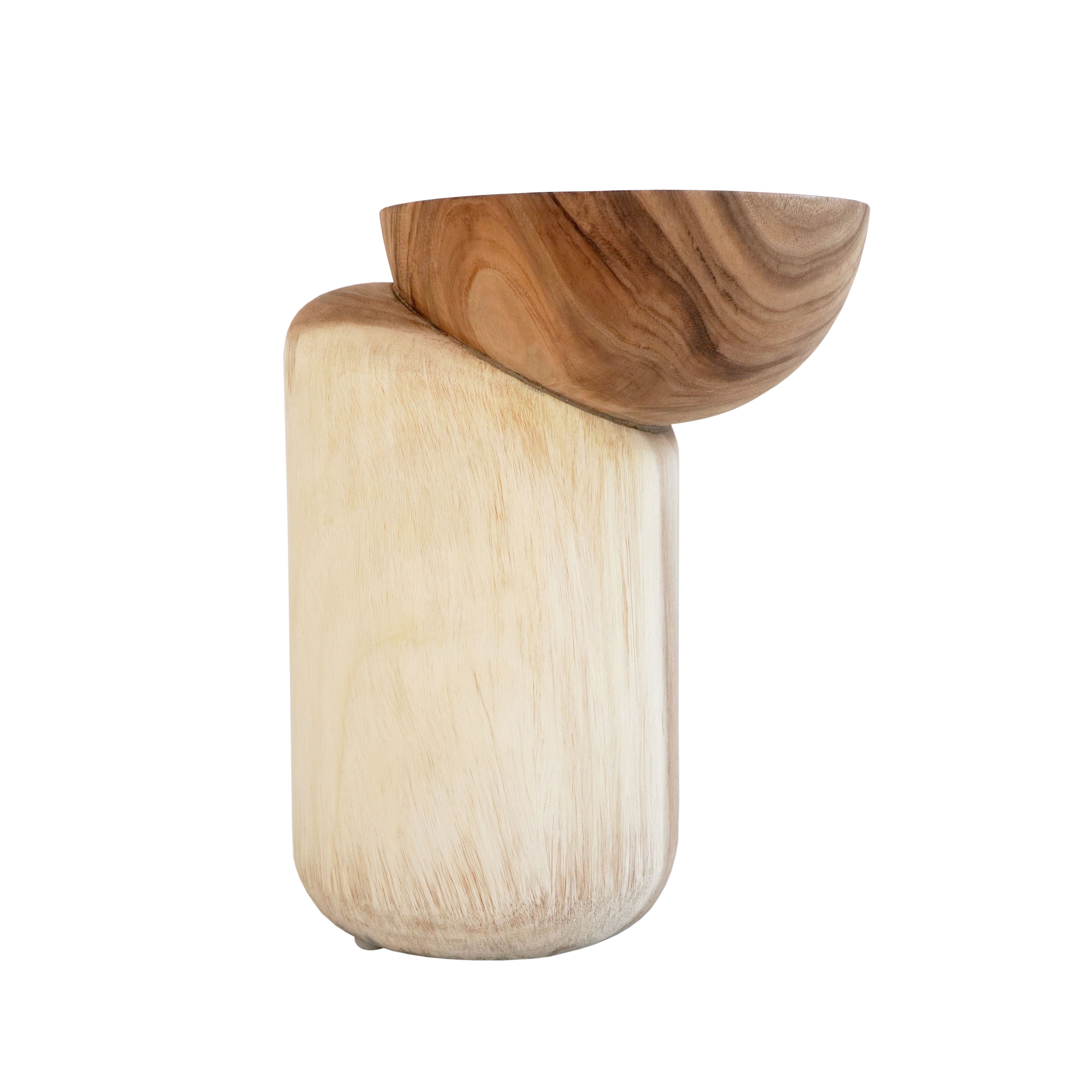 Handcrafted Solid Suar wood side table, designed for your Dubai Living Space. Inspired by Bondi Beach.