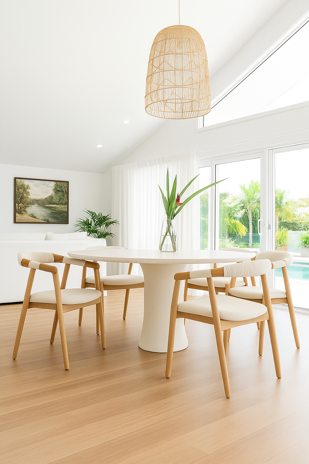 Dubai Modern Luxury Home Furniture - Handcrafted Teakwood Dining Chair. Coastal luxury furniture for Dubai luxury homes, villas and hotels.