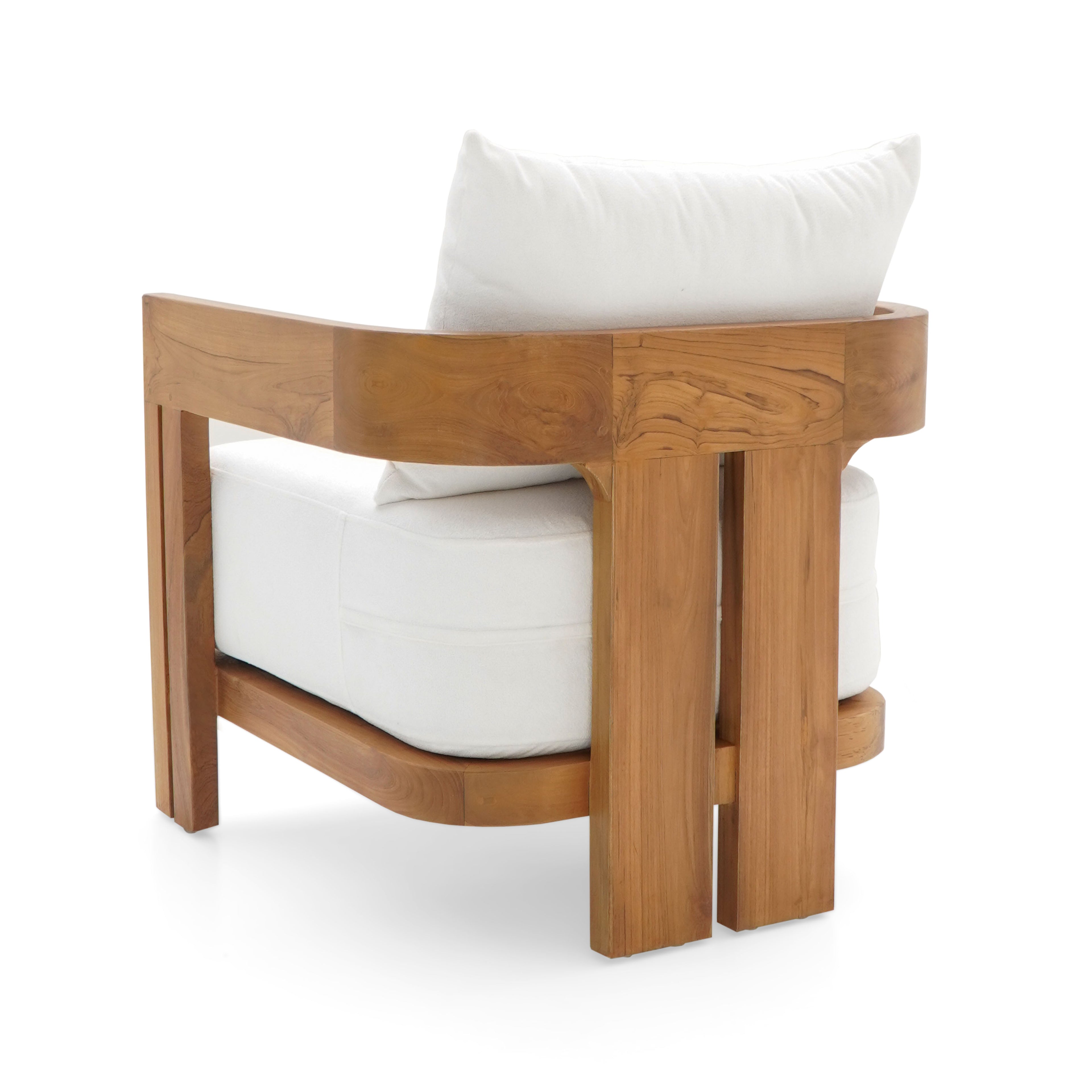 Dubai Coastal Furniture - Solid Handcrafted Teakwood occasional chair. Coastal luxury furniture for Dubai luxury homes, villas and hotels.