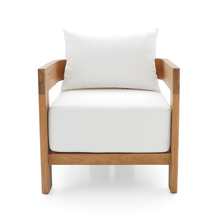 Dubai Coastal Furniture - Solid Handcrafted Teakwood occasional chair. Coastal luxury furniture for Dubai luxury homes, villas and hotels.