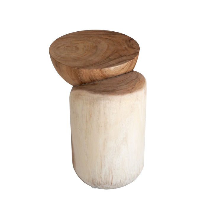 Handcrafted Solid Suar wood side table, designed for your Dubai Living Space. Inspired by Bondi Beach.